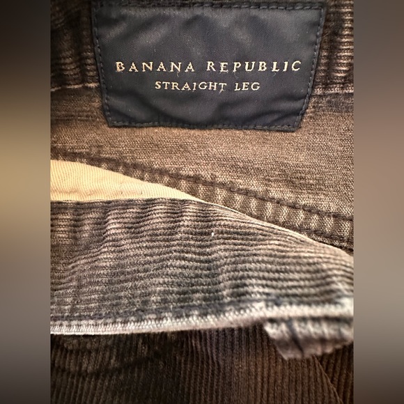 352. MENS Banana Republic Denim Vintage Brown Cotton Corduroy Straight Leg Pants - Picture 5 of 9